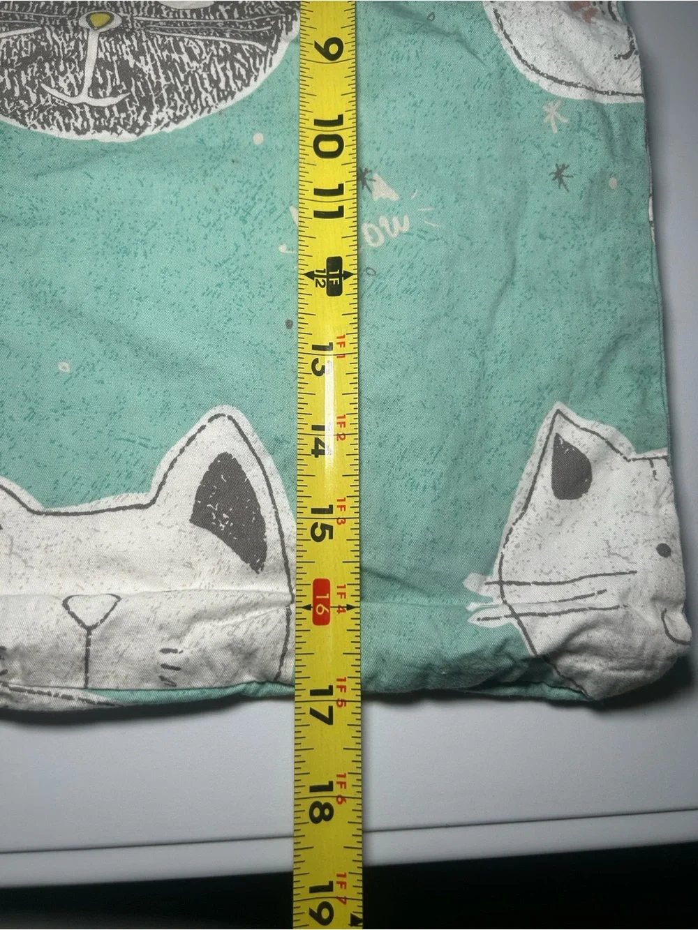 Cat Print Bedding Pillowcase Standard Teal Unbranded 100% Cotton Soft Sleep